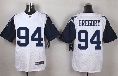 Nike Cowboys #94 Randy Gregory White Men's Stitched NFL Elite Rush Jersey - Click Image to Close
